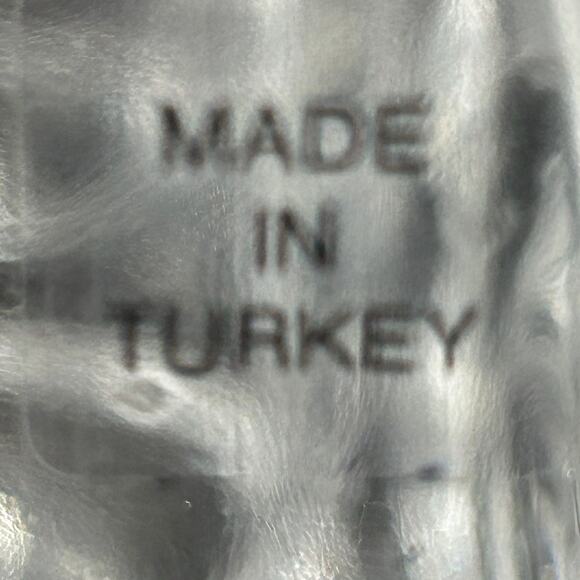 Denizli Handmde in Turkey Blown Glass Bubbled Large Vase - Picture 6 of 11